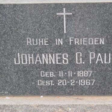 PAUL Johannes G. 1887-1967
