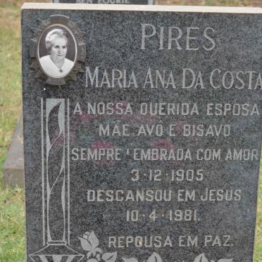 PIRES Maria Ana Da Costa 1905-1981