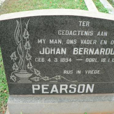 PEARSON Johan Bernardus 1894-1977