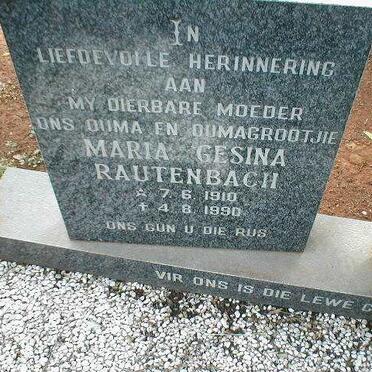 RAUTENBACH Marta Gesina 1910-1990