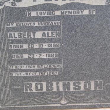 ROBINSON Albert Alen 1892-1969