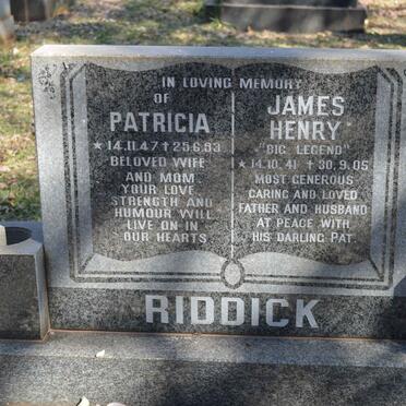 RIDDICK James Henry 1941-2005 &amp; Patricia 1947-1993