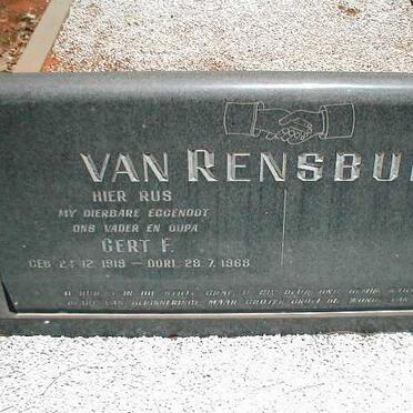 RENSBURG Gert F., van 1919-1968
