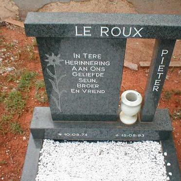 ROUX Pieter, le 1974-1993