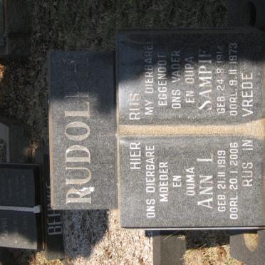 RUDOLPH Sampie 1914-1973 &amp; Ann L. 1919-2006