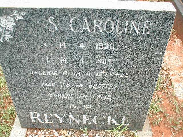 REYNEKE S. Caroline 1930-1984