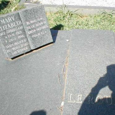 ROUX Mary Elizabeth, le nee GROBBELAAR 1921-1986