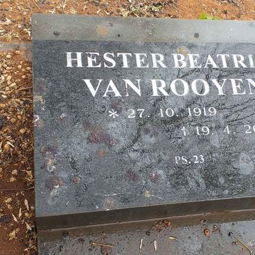 ROOYEN Hester Beatrix, van 1919-2018