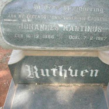 RUTHVEN Johannes Martinus 1896-1967