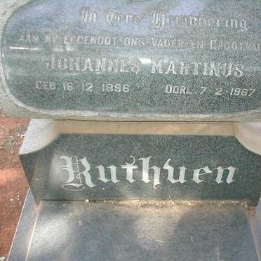 RUTHVEN Johannes Martinus 1896-1967