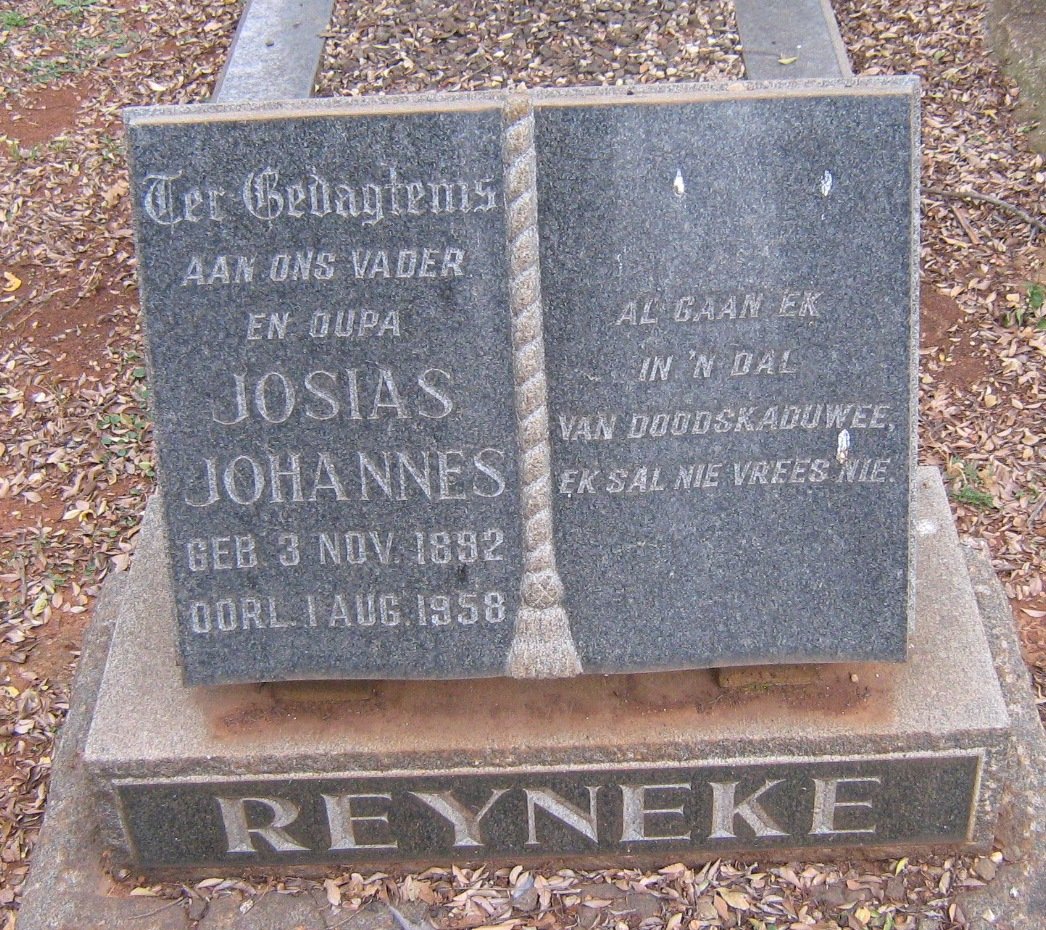 REYNEKE Josias Johannes 1892-1958