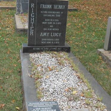 RICHTER Frank Henry 1904-1973 &amp; Amy Lucy KOCH 1909-1979 :: VAN NIEKERK Jan Albert 1932-2000