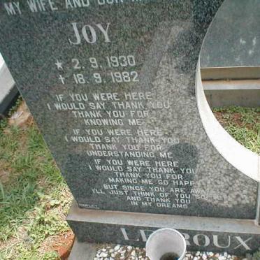 ROUX Joy, le 1930-1982