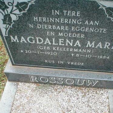ROSSOUW Magdalena Maria nee KELLERMANN 1920-1984