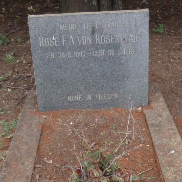 ROSENBLADT Rose F.A., von 1903-1968