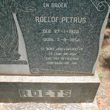 ROETS Roelof Petrus 1928-1954