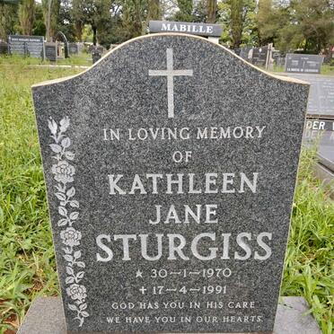 STURGISS Kathleen Jane 1970-1991