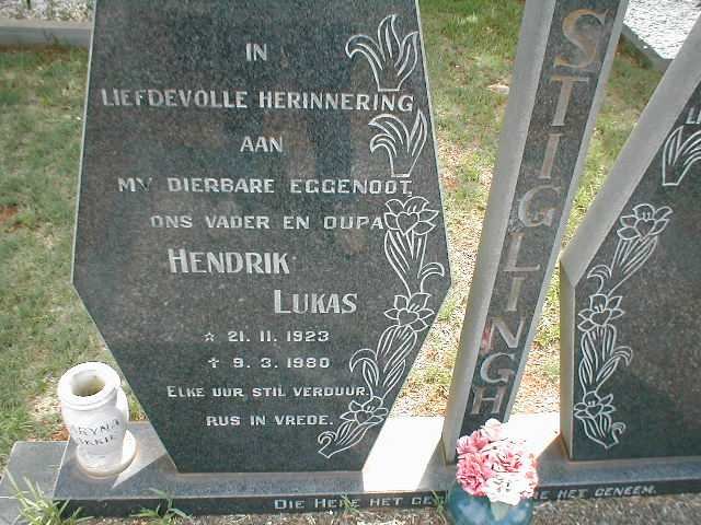 STIGLINGH Hendrik Lukas 1923-1980