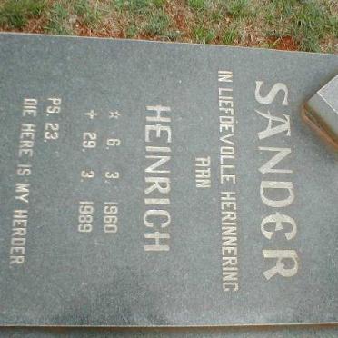 SANDER Heinrich 1960-1989