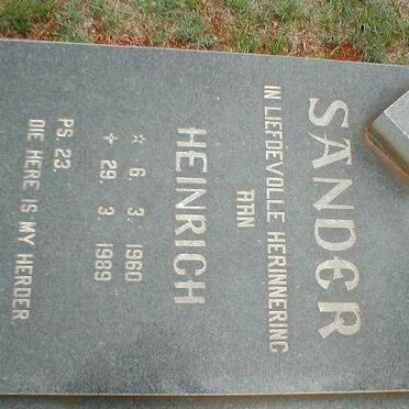 SANDER Heinrich 1960-1989