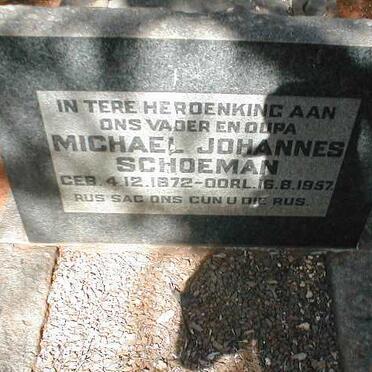 SCHOEMAN Michael Johannes 1872-1957