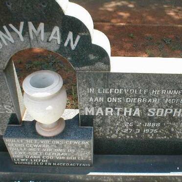 SNYMAN Martha Sophia 1888-1975
