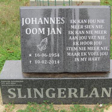 SLINGERLAND Johannes 1954-2014