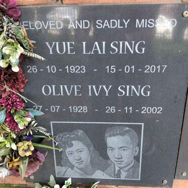SING Yue Lai 1923-2017 & Olive Ivy 1928-2002