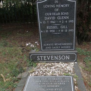 STEVENSON Russel Gill 1958-1993 :: STEVENSON David Glenn 1962-1995