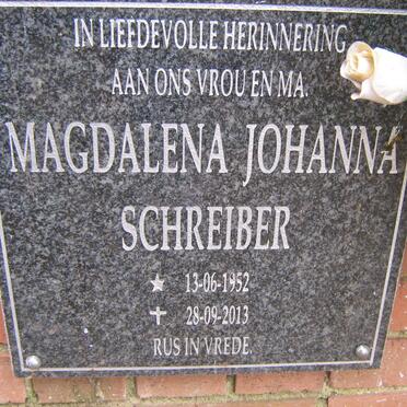 SCHREIBER Magdalena Johanna 1952-2013