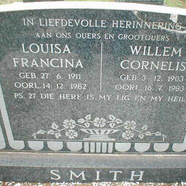 SMITH Willem Cornelis 1903-1983 &amp; Louisa Francina 1911-1982