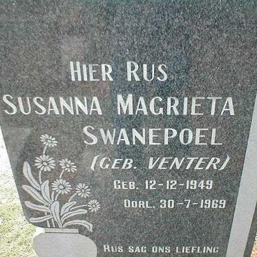 SWANEPOEL Susanna Magrieta nee VENTER 1949-1969