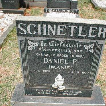 SCHNETLER Daniël P. 1928-1977