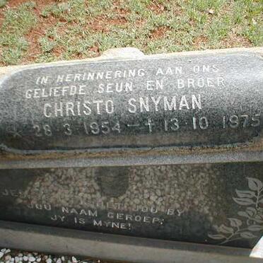 SNYMAN Christo 1954-1975