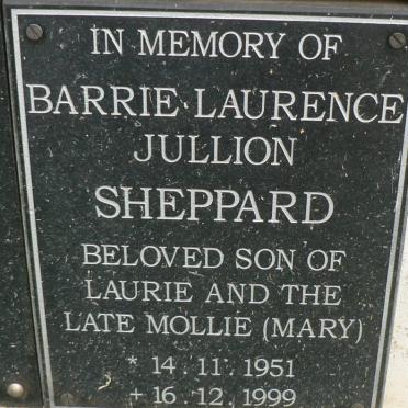 SHEPPARD Barrie Laurence Jullion 1951-1999