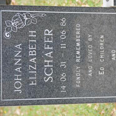 SCHÄFER Johanna Elizabeth 1931-1986