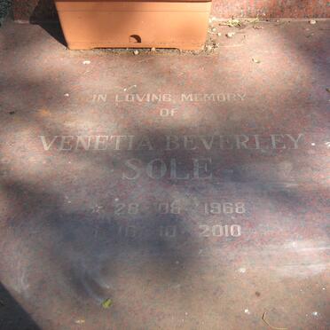 SOLE Venetia Beverley 1968-2010