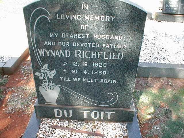 TOIT Wynand Richelieu, du 1920-1980