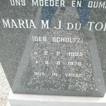 TOIT Maria M.J., du nee SCHOLTZ 1895-1978