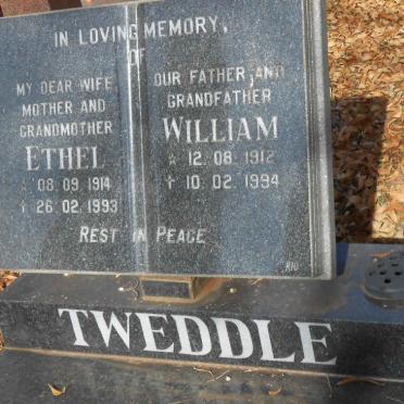 TWEDDLE William 1912-1994 &amp; Ethel 1914-1993