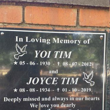 TIM Yoi 1930-2012 & Joyce 1934-2019