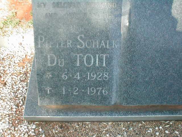 TOIT Pieter Schalk, du 1928-1976