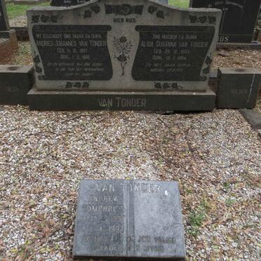 TONDER Andries Johannes, van 1897-1962 &amp; Alida Susanna 1903-1984 :: VAN TONDER Andrew Comphries 1937-1992