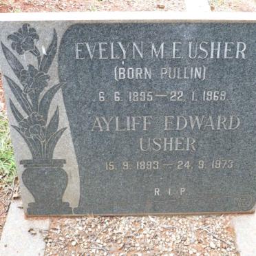 USHER Ayliff Edward 1893-1973 &amp; Evelyn M.E. PULLIN 1895-1969