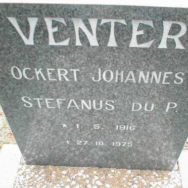 VENTER Ockert Johannes Stefanus du P. 1916-1975