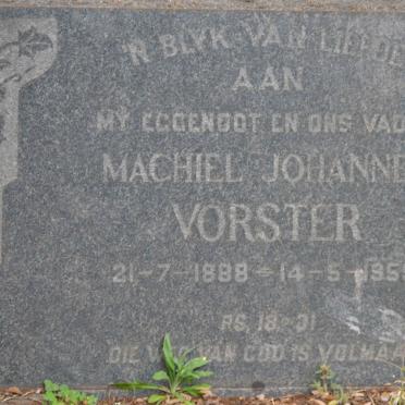 VORSTER Machiel Johannes 1888-1959