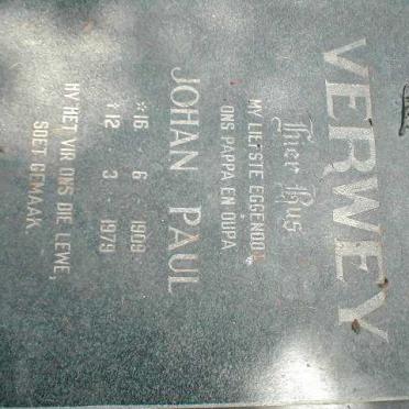 VERWEY Johan Paul 1909-1979