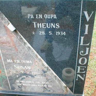 VILJOEN Theuns 1934- &amp; Susan 1946-1993