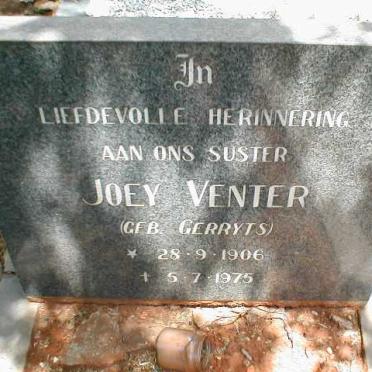 VENTER Joey nee GERRYTS 1906-1975