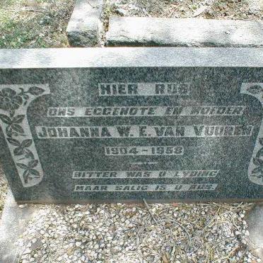 VUUREN Johanna W.E., van 1904-1958